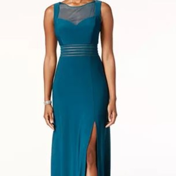 Night Way Collections Dresses & Skirts - Nightway blue illusion maxi long dress. Evening.